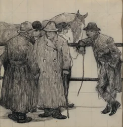 Studie für die Pferdehändler, ca. 1917